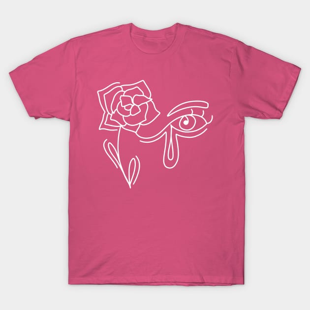 Eye Line Drawing T-Shirt by sparkling-in-silence